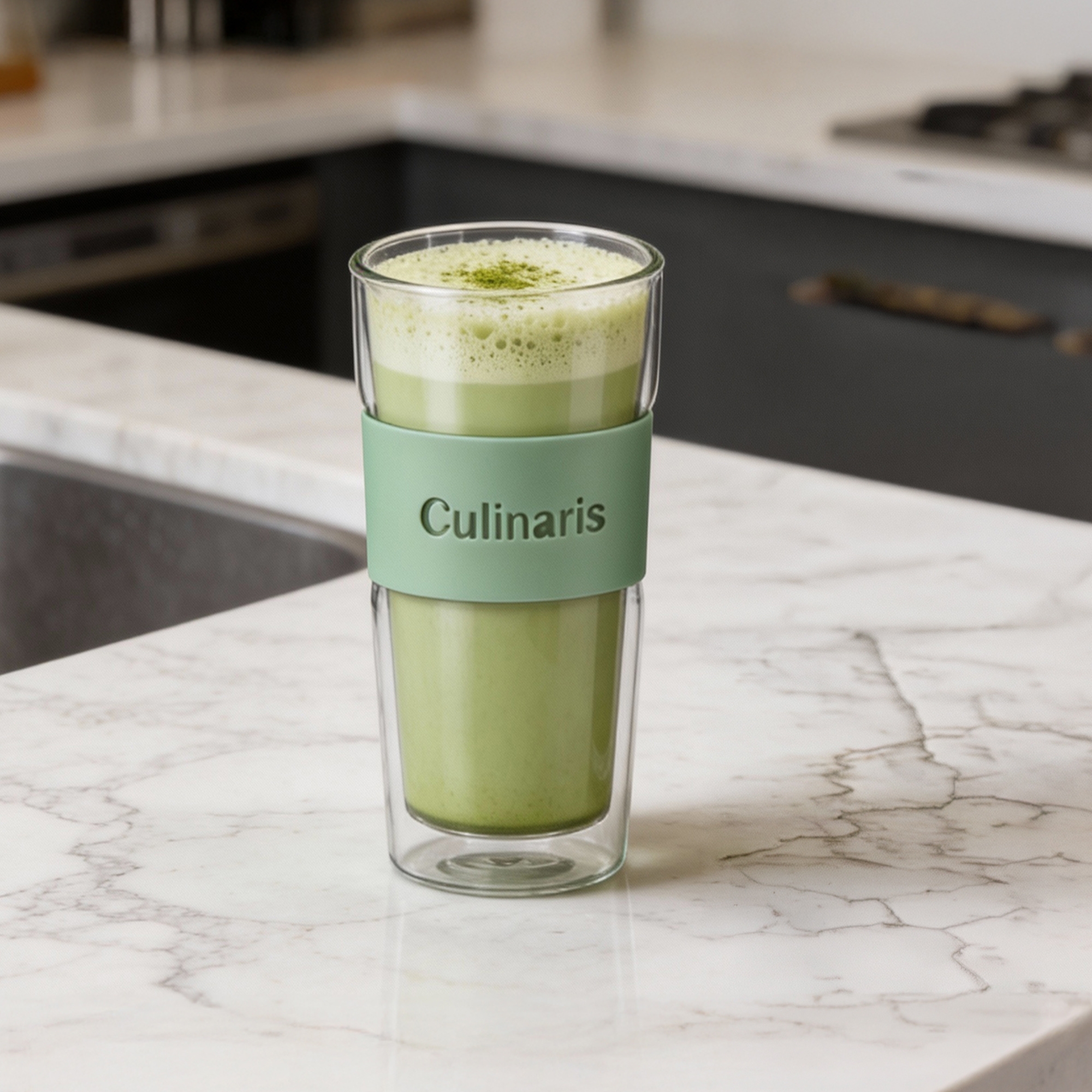 Glass mug - portare - 420 ml - mint | Culinaris