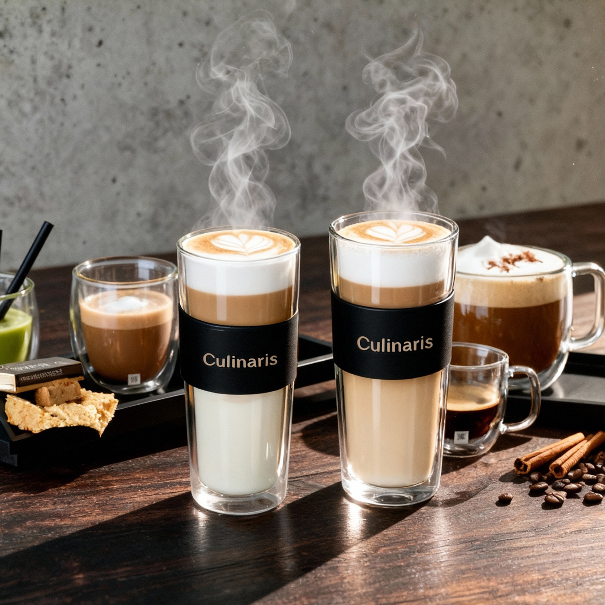 Glass mug - portare - 420 ml - black | Culinaris