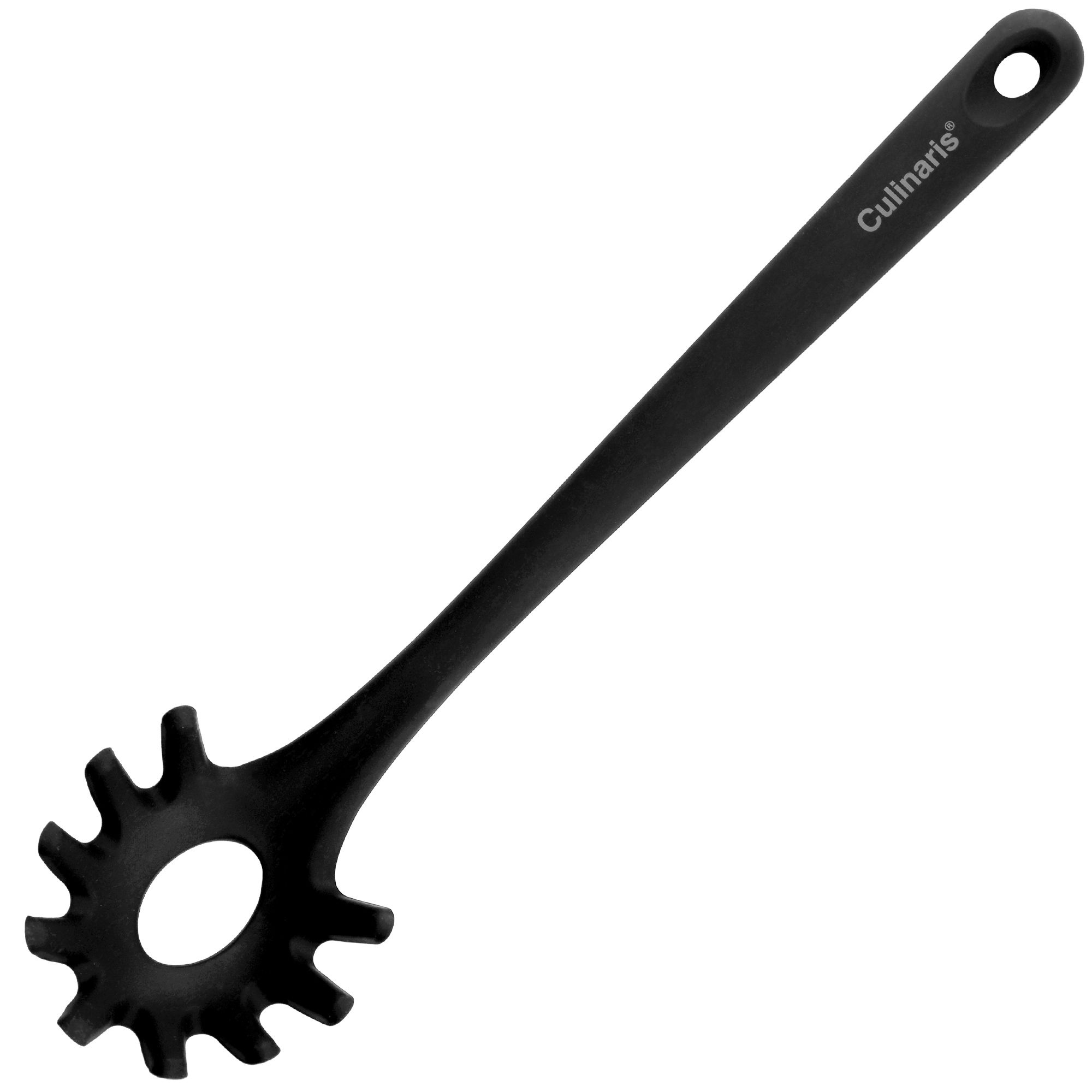 Pasta spoon - silicone - black | Culinaris