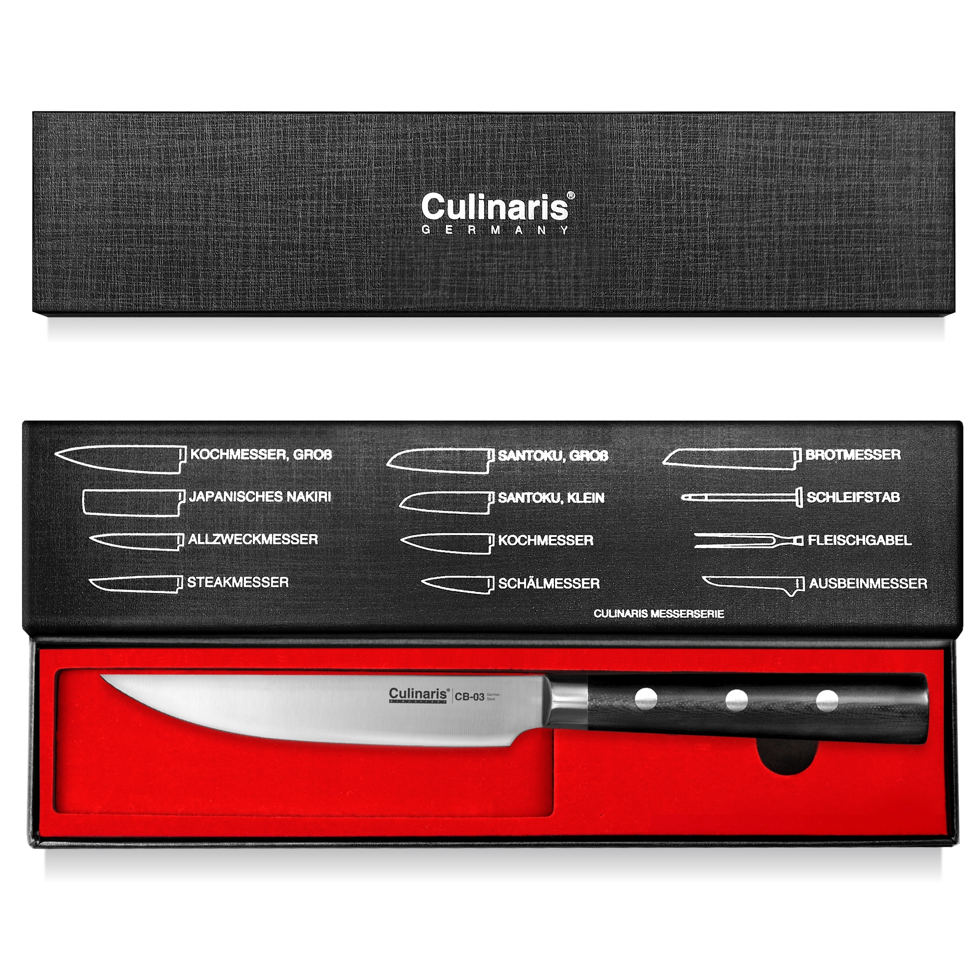 Steak knife - Black series - 13.5 cm - CB-03 | Culinaris