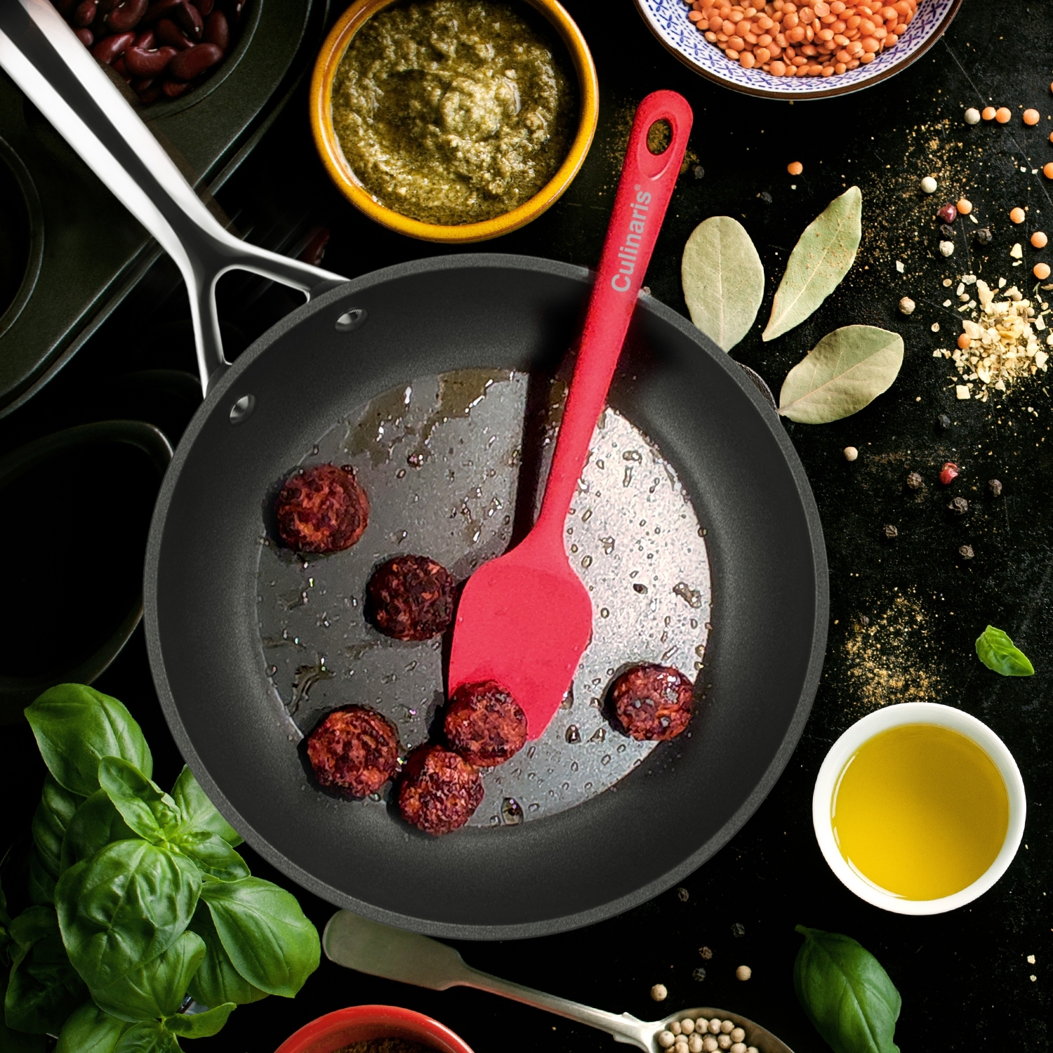 Flex spoon - silicone - black | Culinaris
