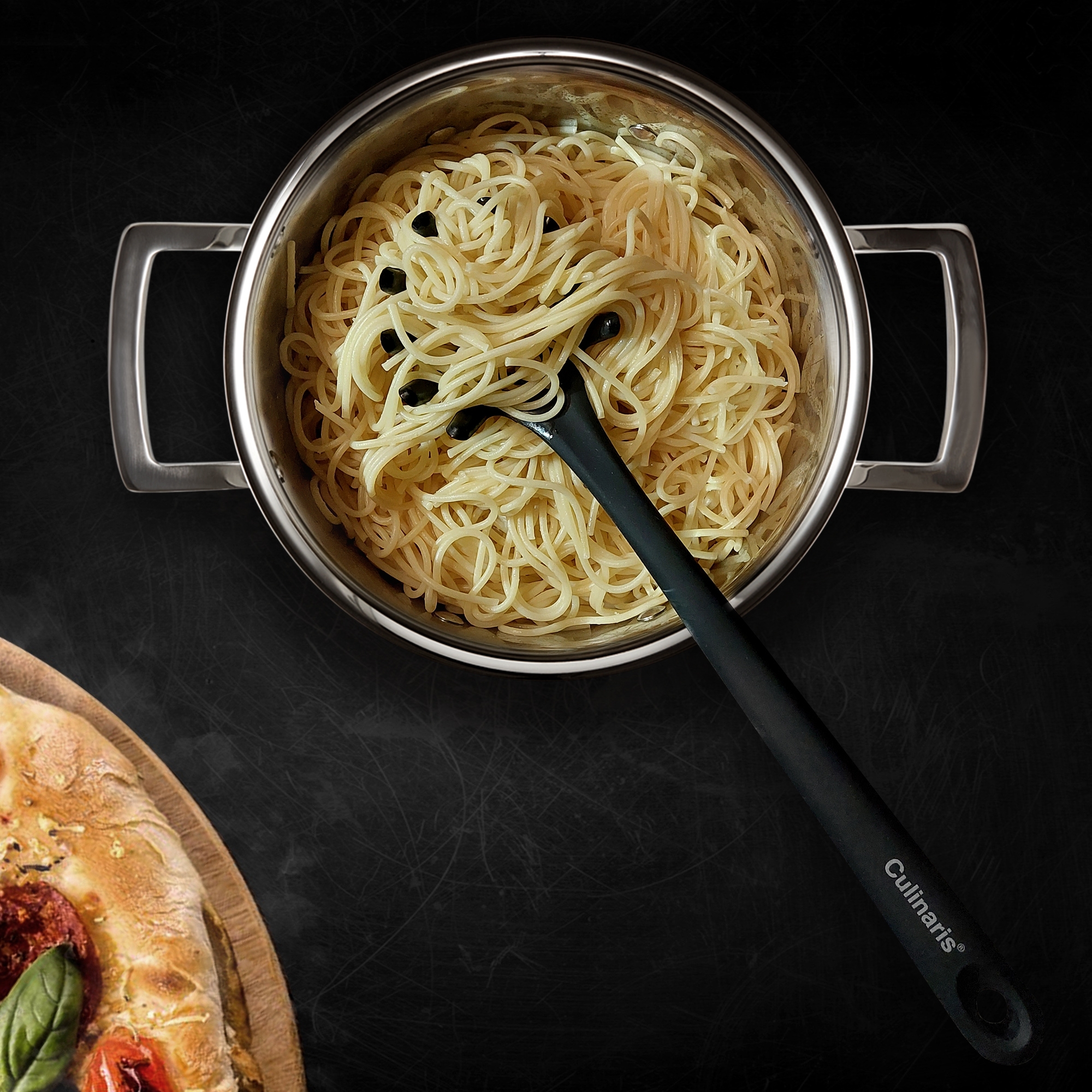 Pasta spoon - silicone - red | Culinaris