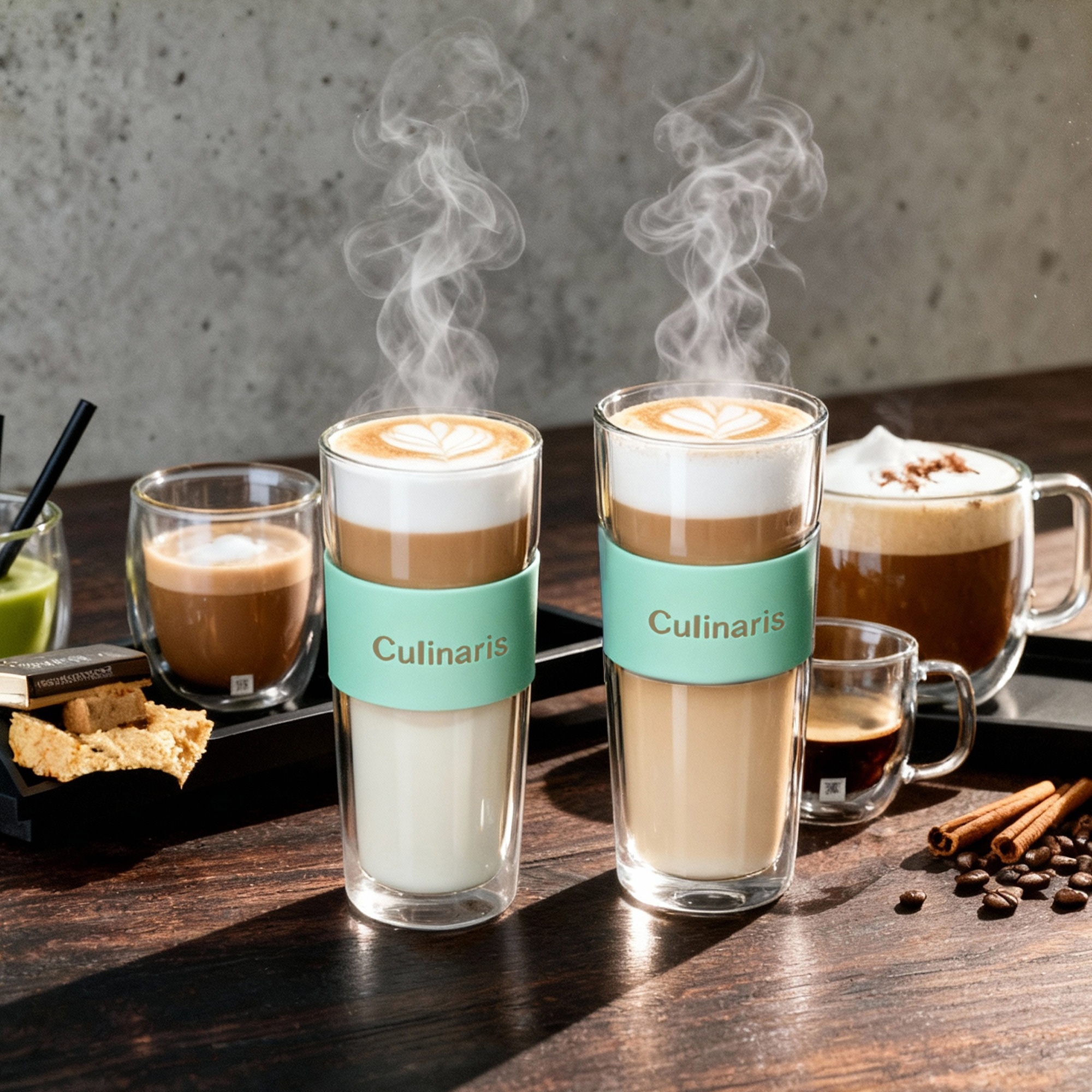 Glass mug - portare - 420 ml - mint | Culinaris