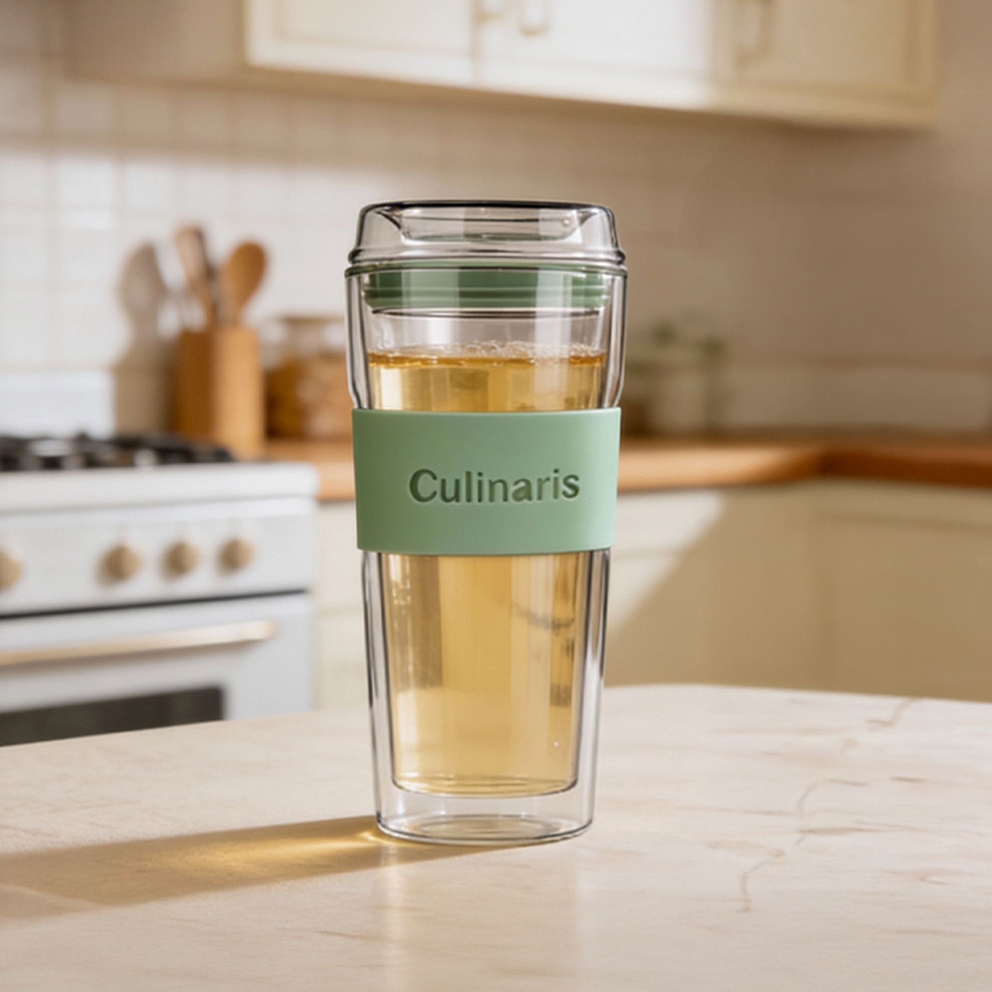 Glass mug - portare - 420 ml - mint | Culinaris