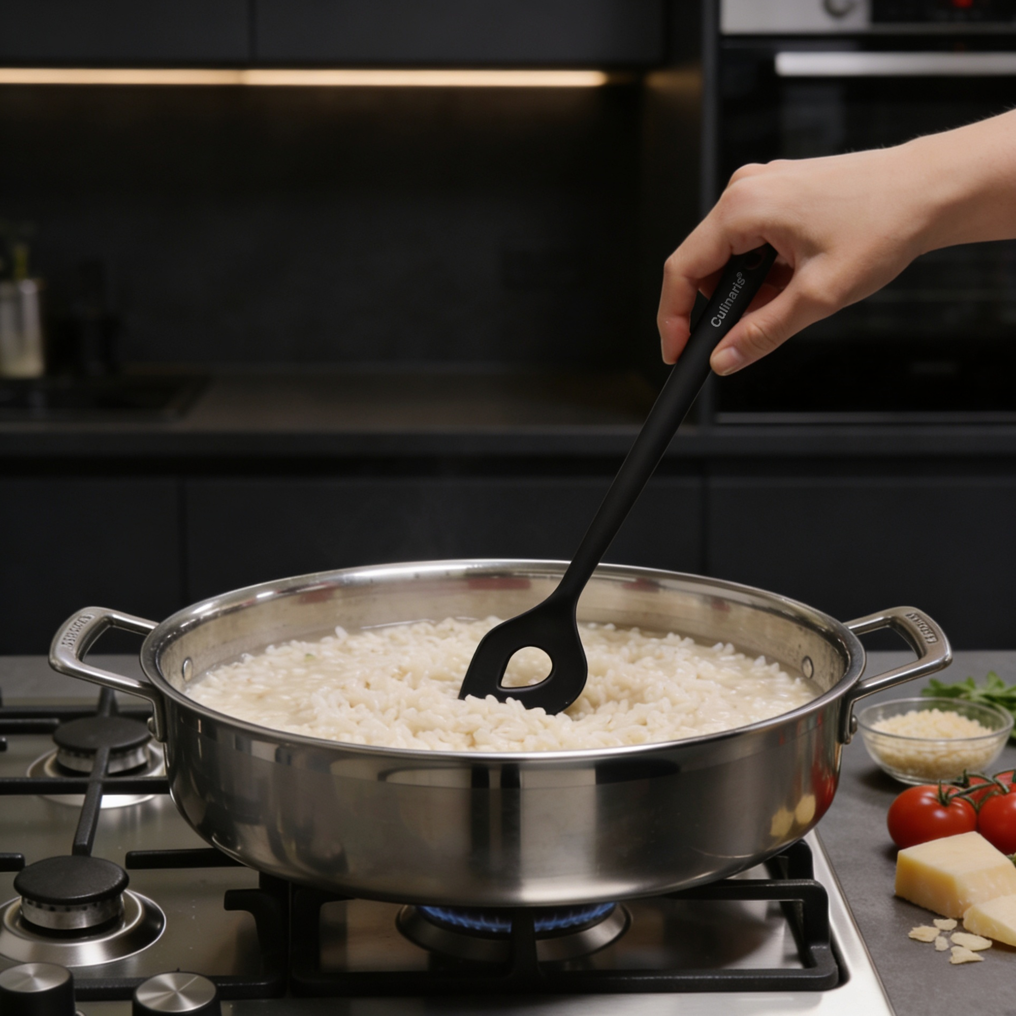 Pointed Spoon - silicone - black | Culinaris