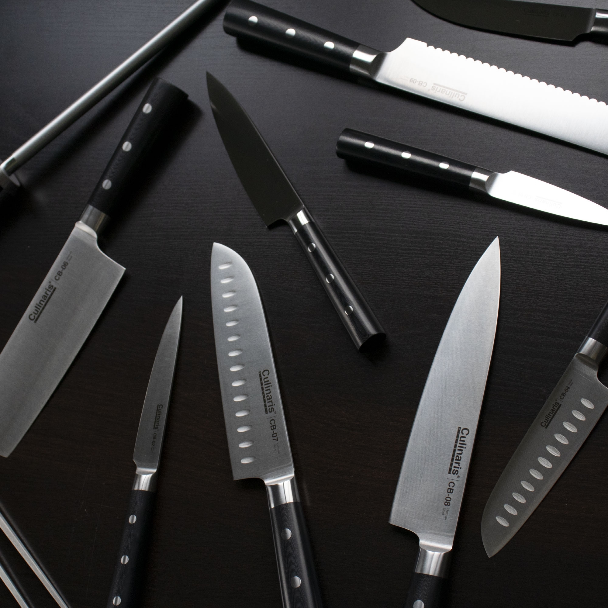 Sharpening rod - Black Series - 23 cm - CB-12 | Culinaris