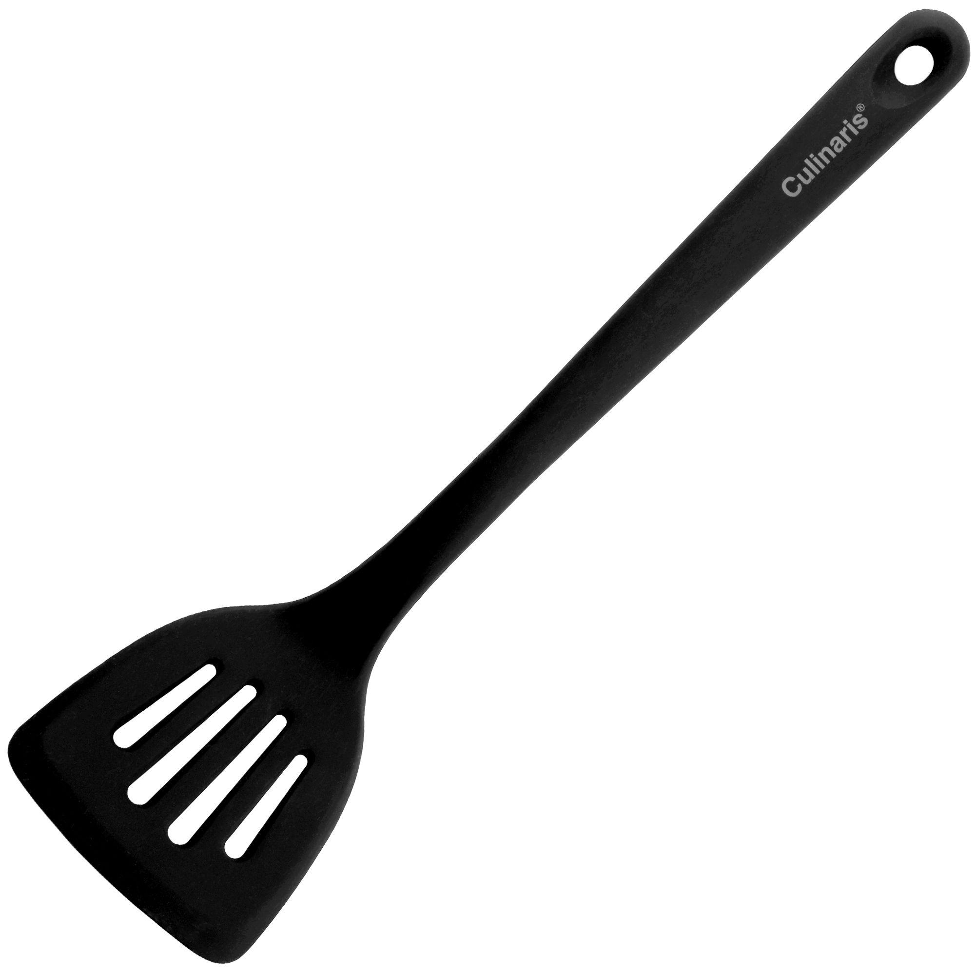 Slotted turner - silicone - black | Culinaris