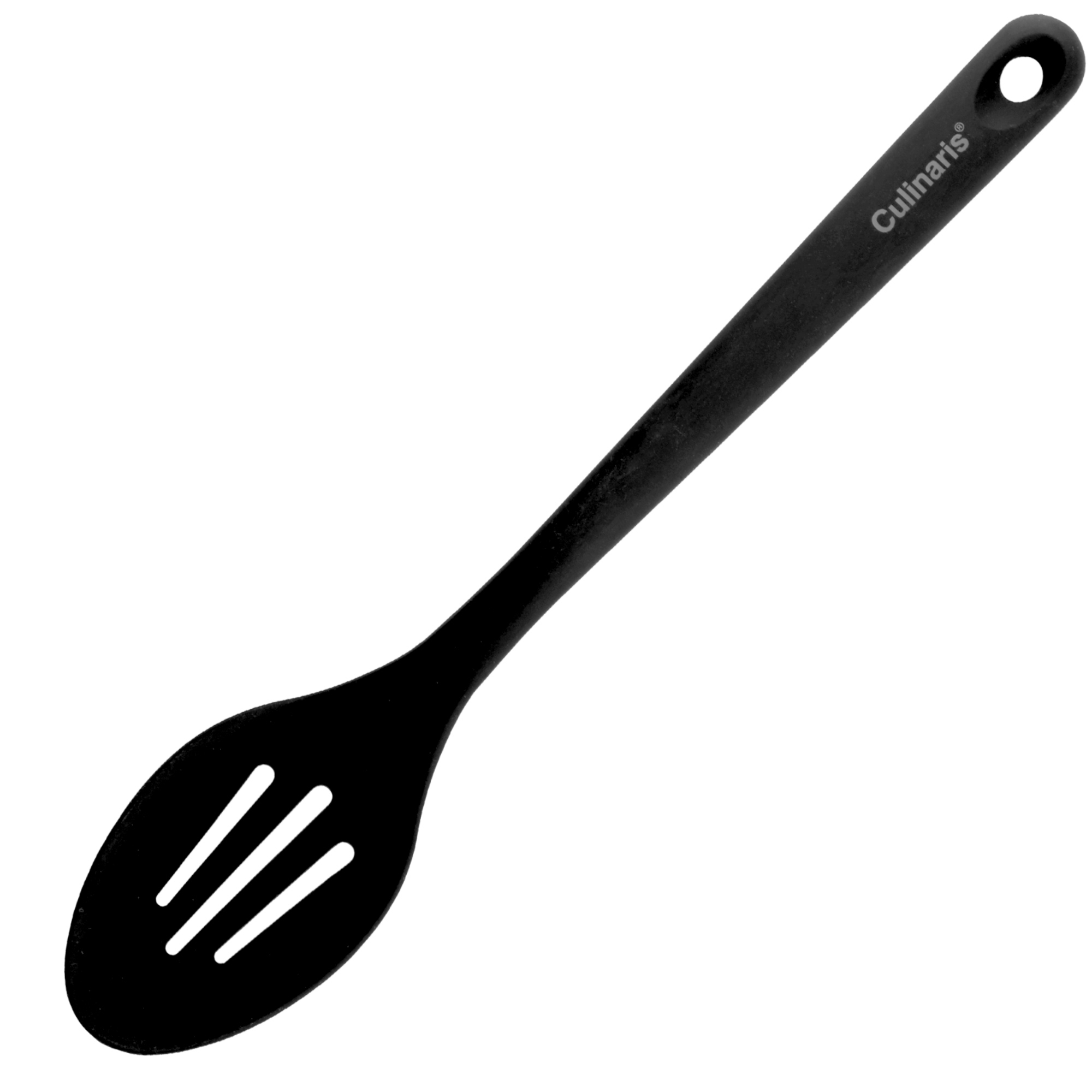 Slotted spoon - silicone - black | Culinaris