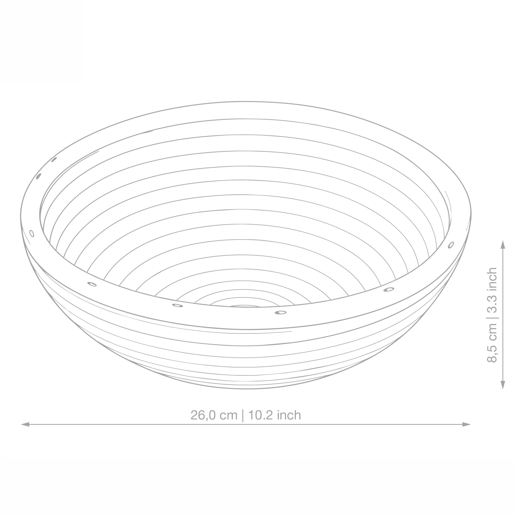 Proofing Basket round with liner - PADEIRO - 26 cm | Culinaris