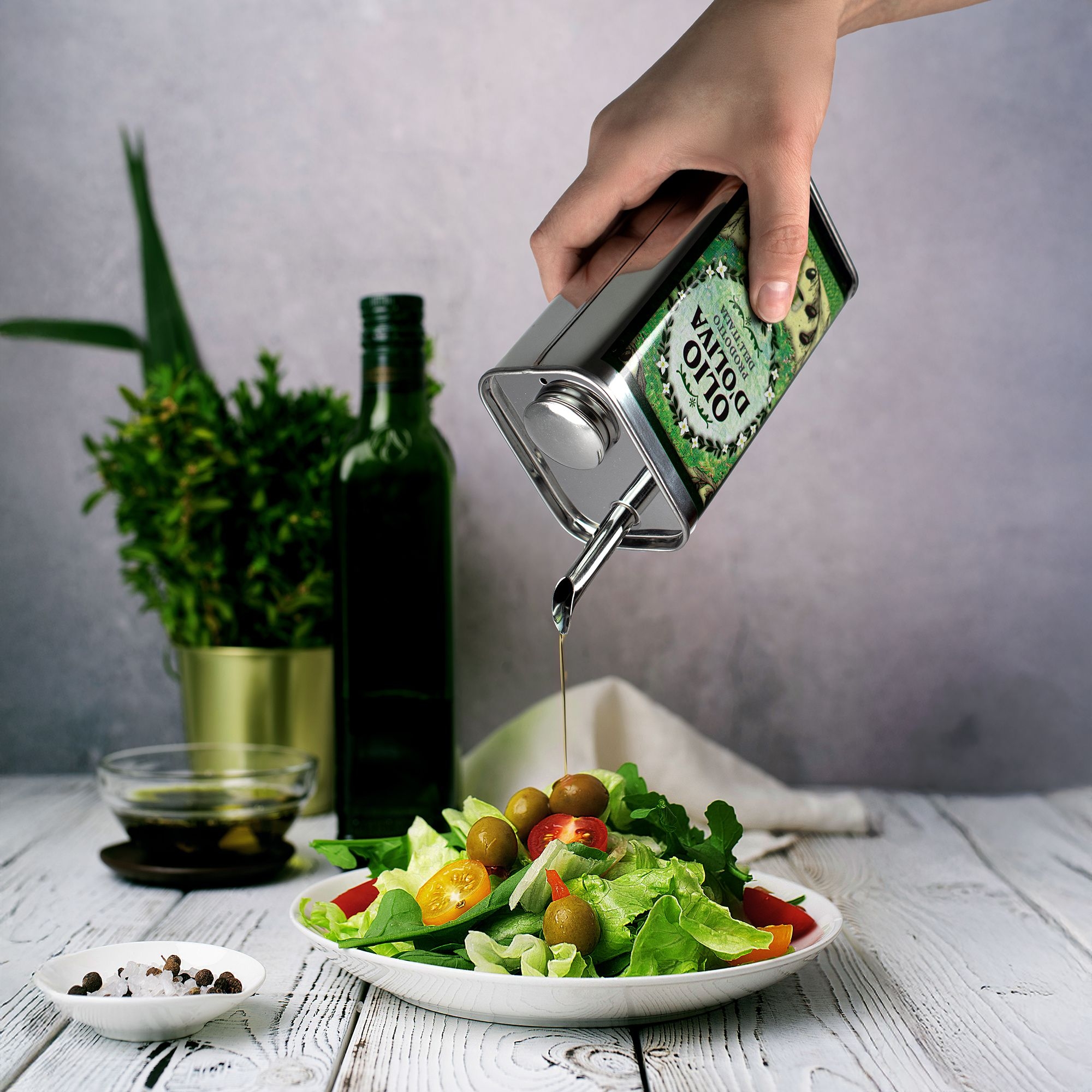 Oil can – Green - 1000 ml | Culinaris