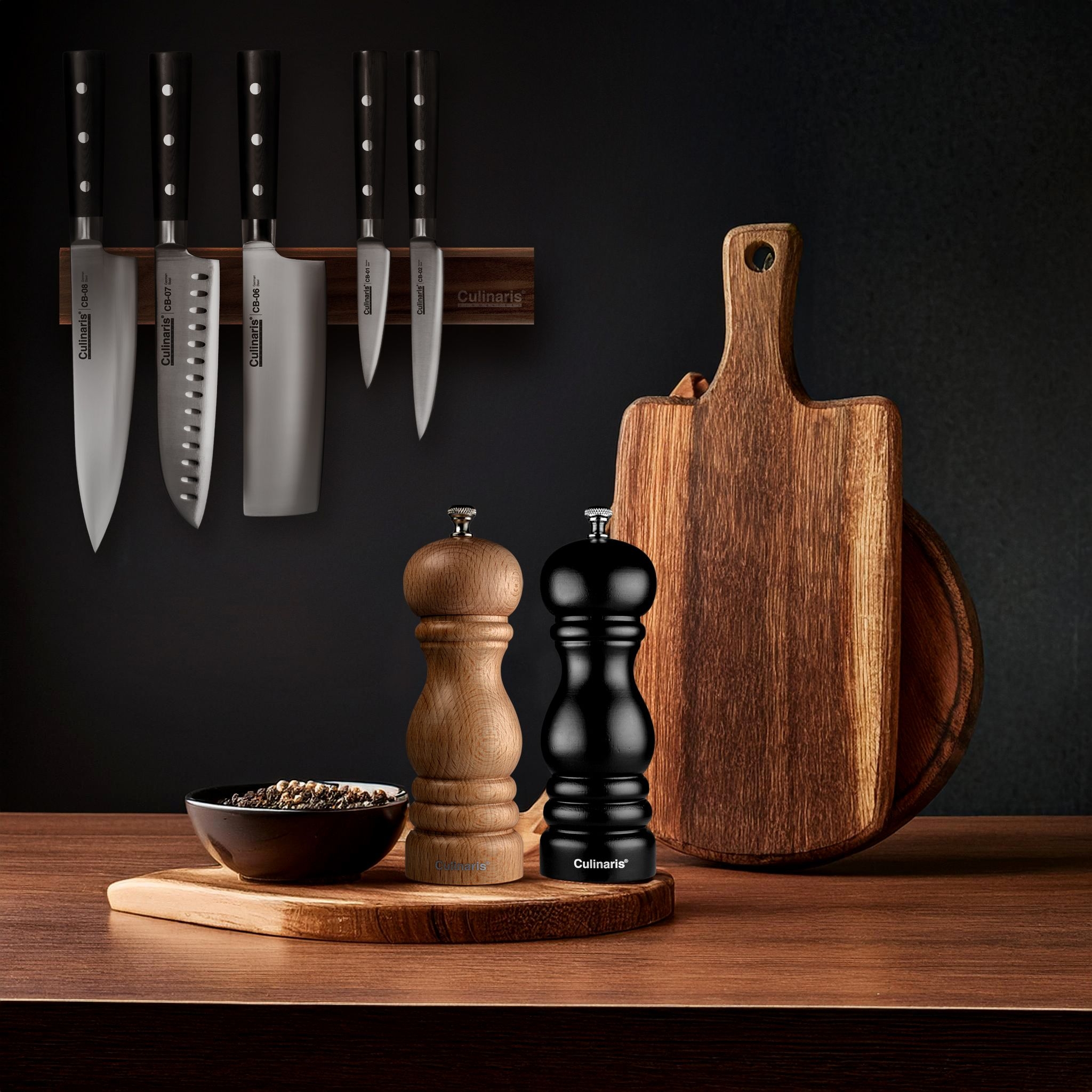 Salt mill - Molina - 18 cm - Beech wood | Culinaris