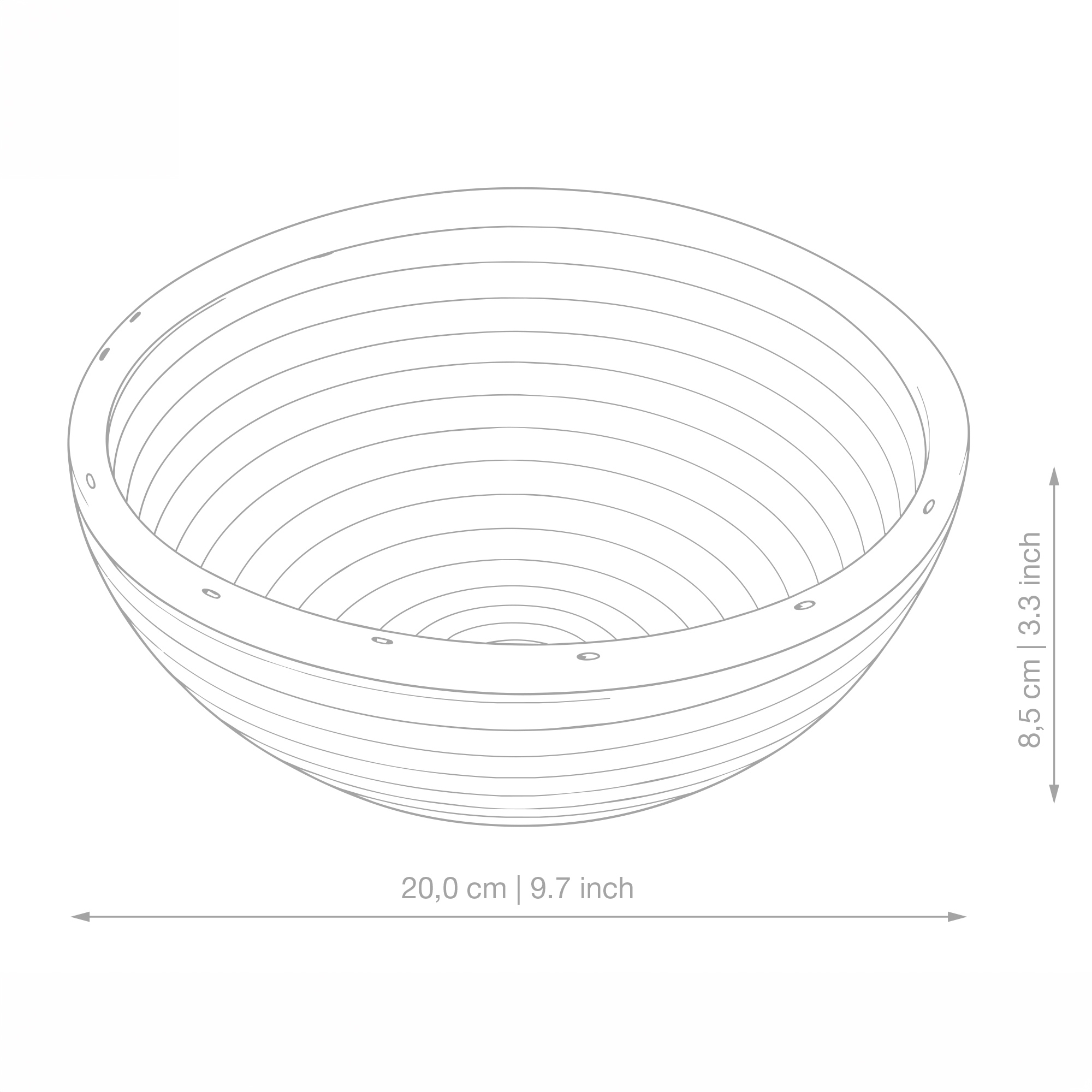 Proofing Basket round with liner - PADEIRO - 20 cm | Culinaris