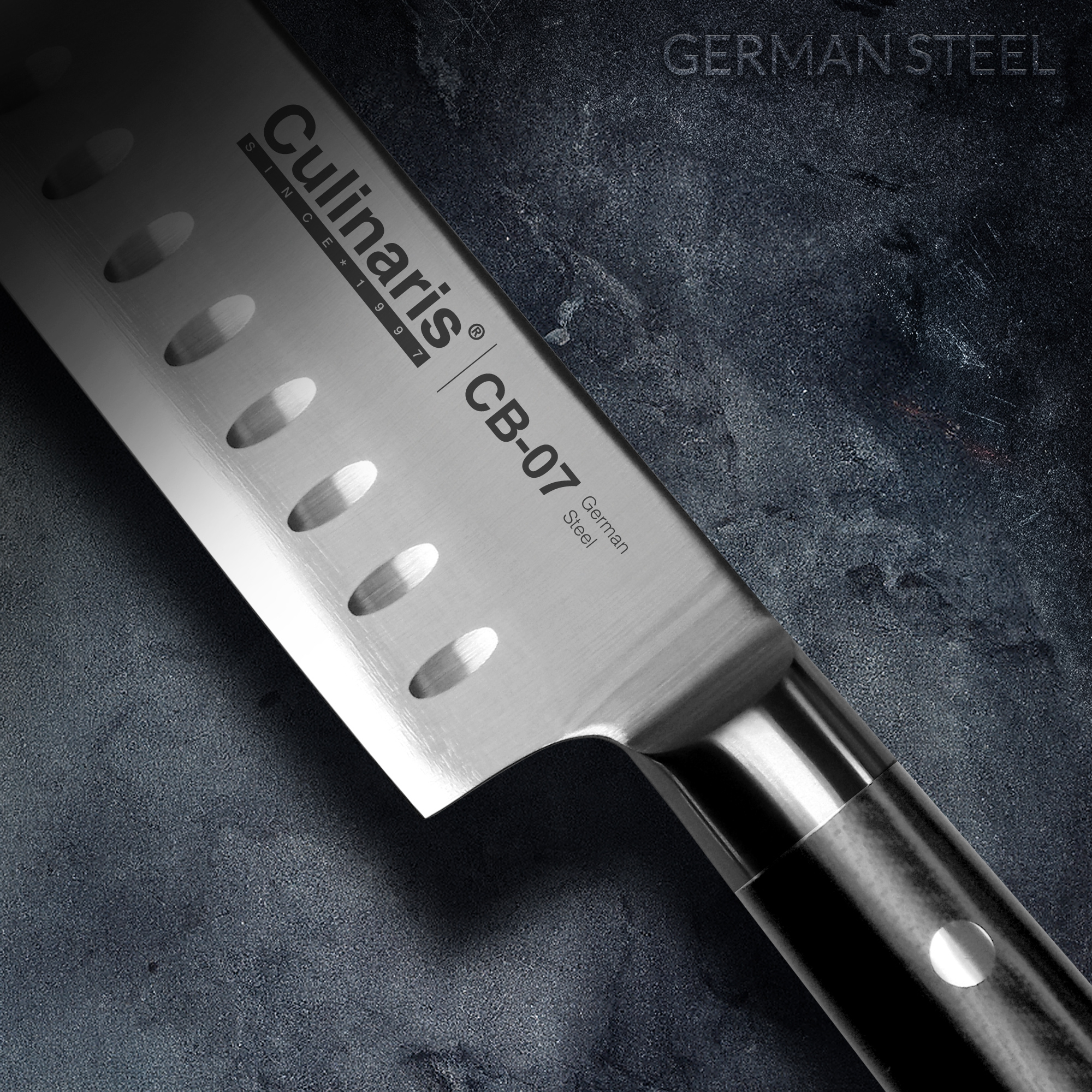 Santoku large - Black Serie - 18 cm - CB-07 | Culinaris