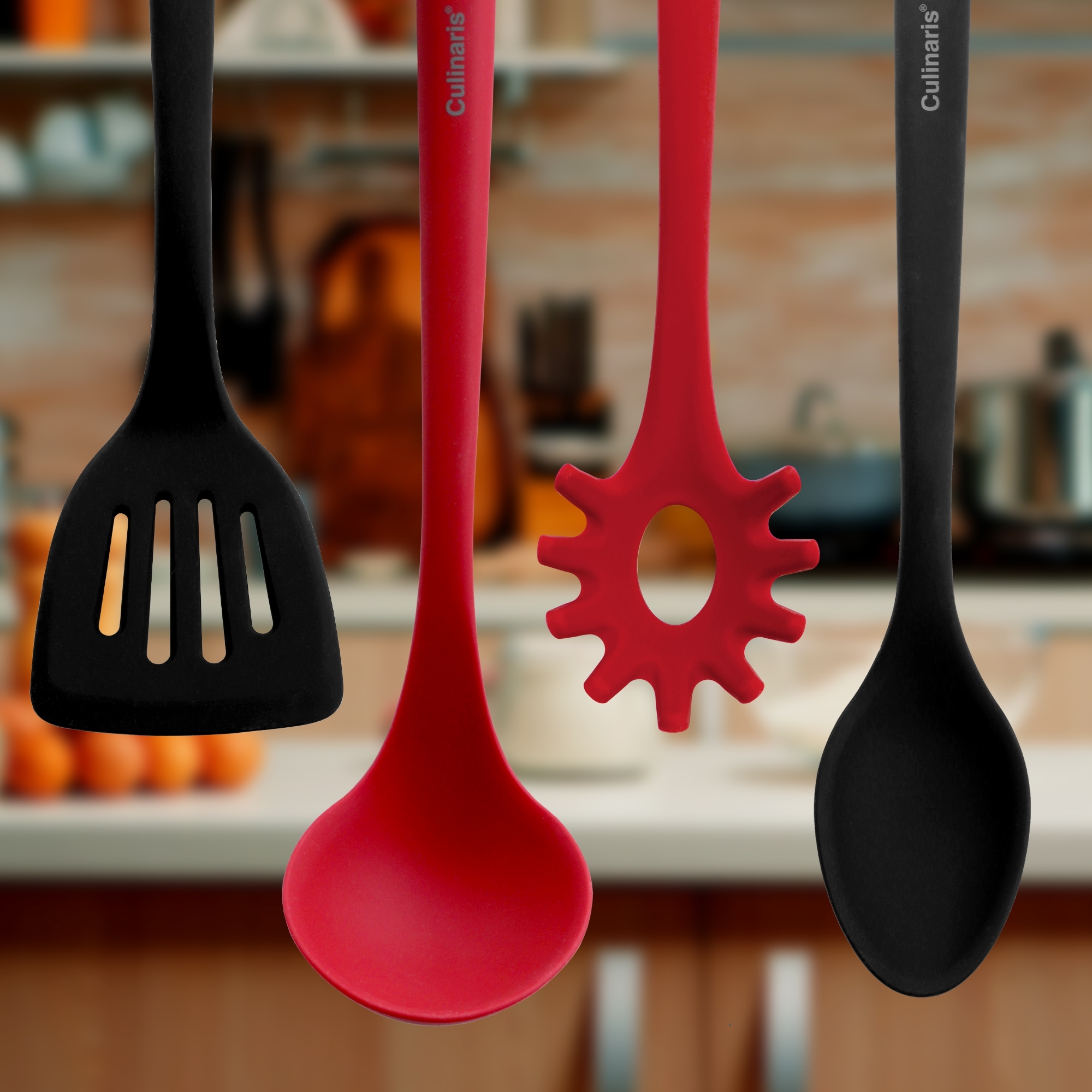 Wok turner - silicone - red | Culinaris