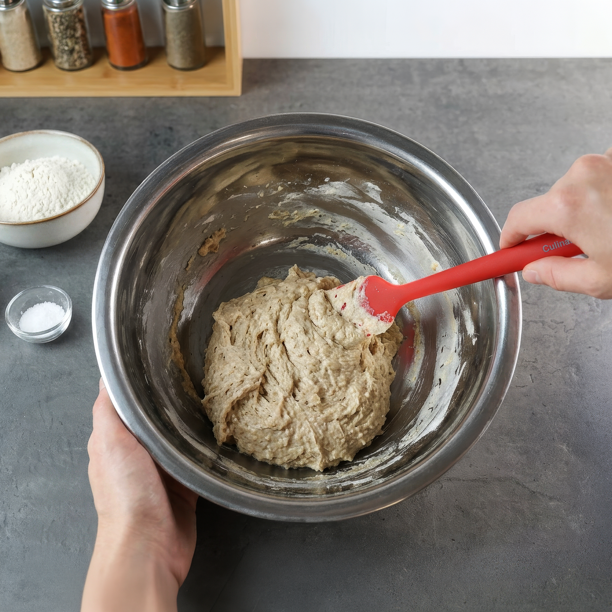 Dough scraper S - silicone - red | Culinaris