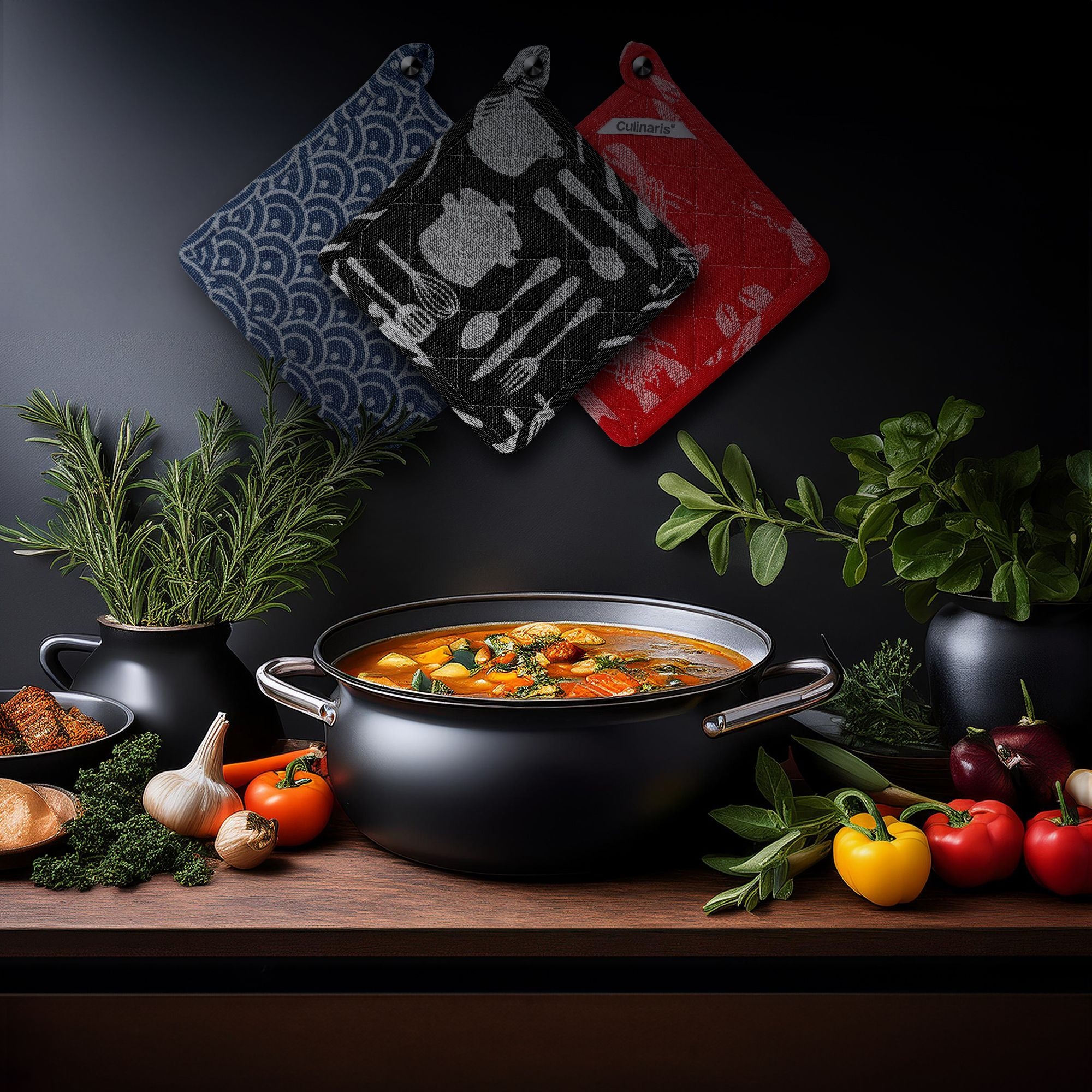 Oven Cloth - Blue Peacock | Culinaris