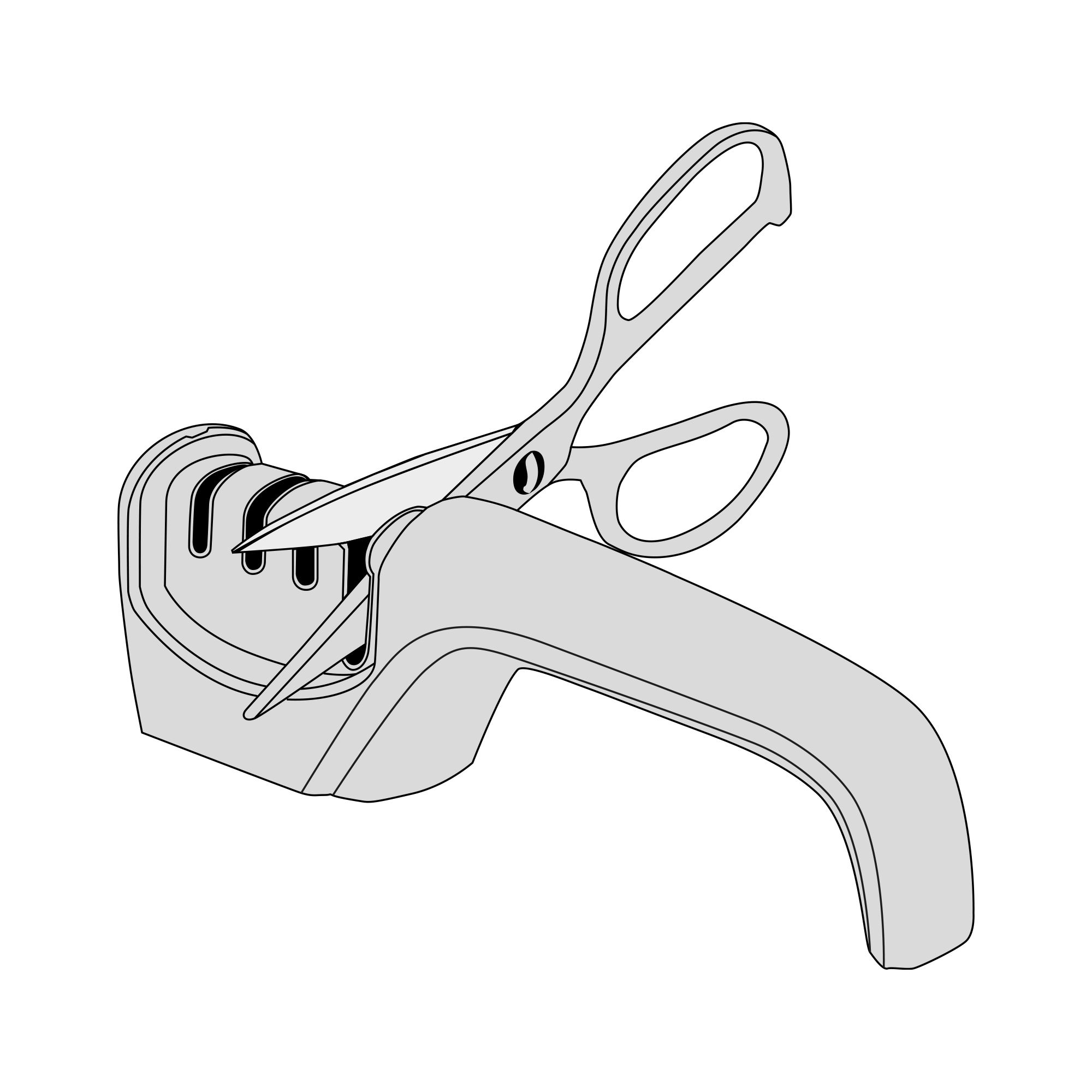 Knife sharpener - SKARPA - Black | Culinaris