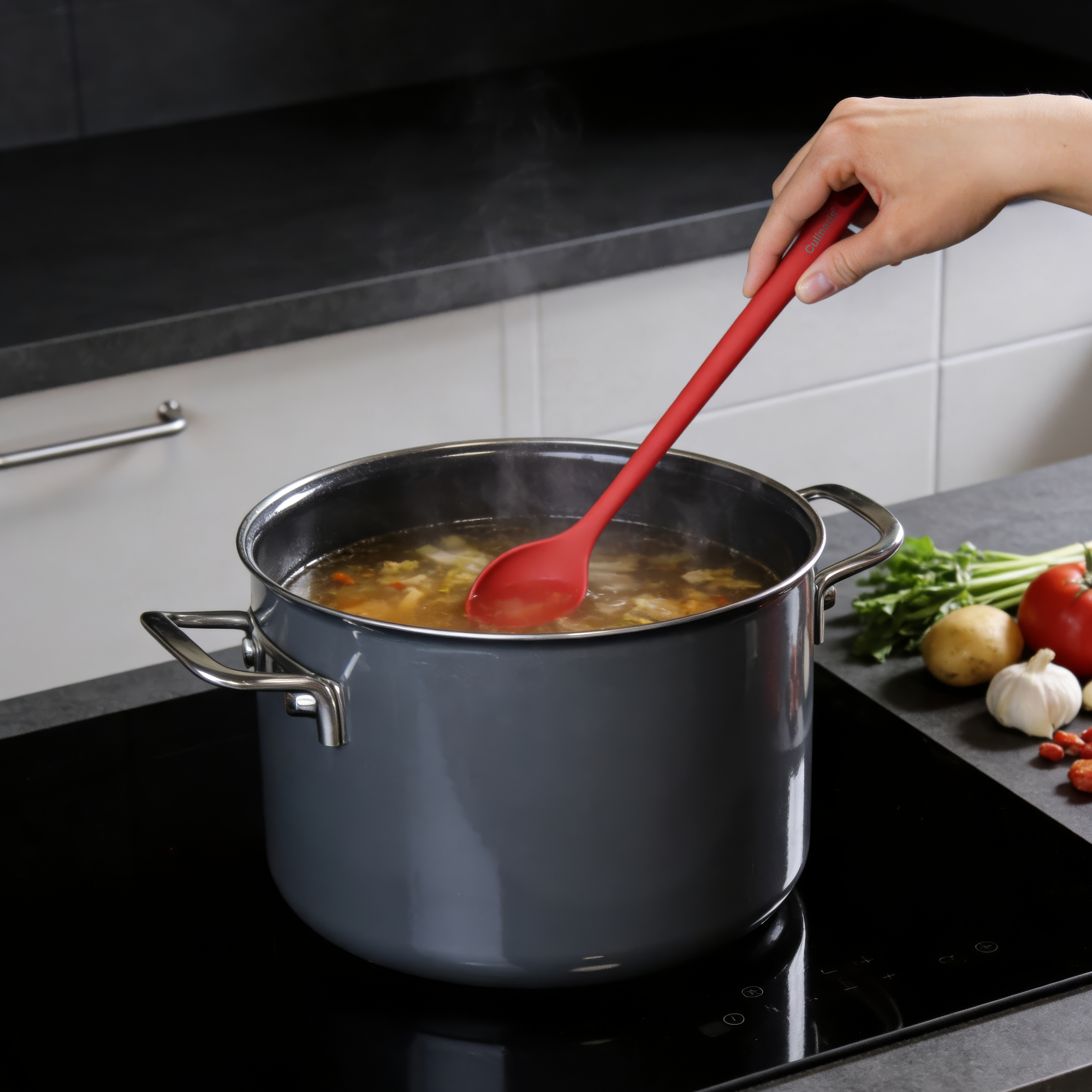 Spoon - silicone - red | Culinaris