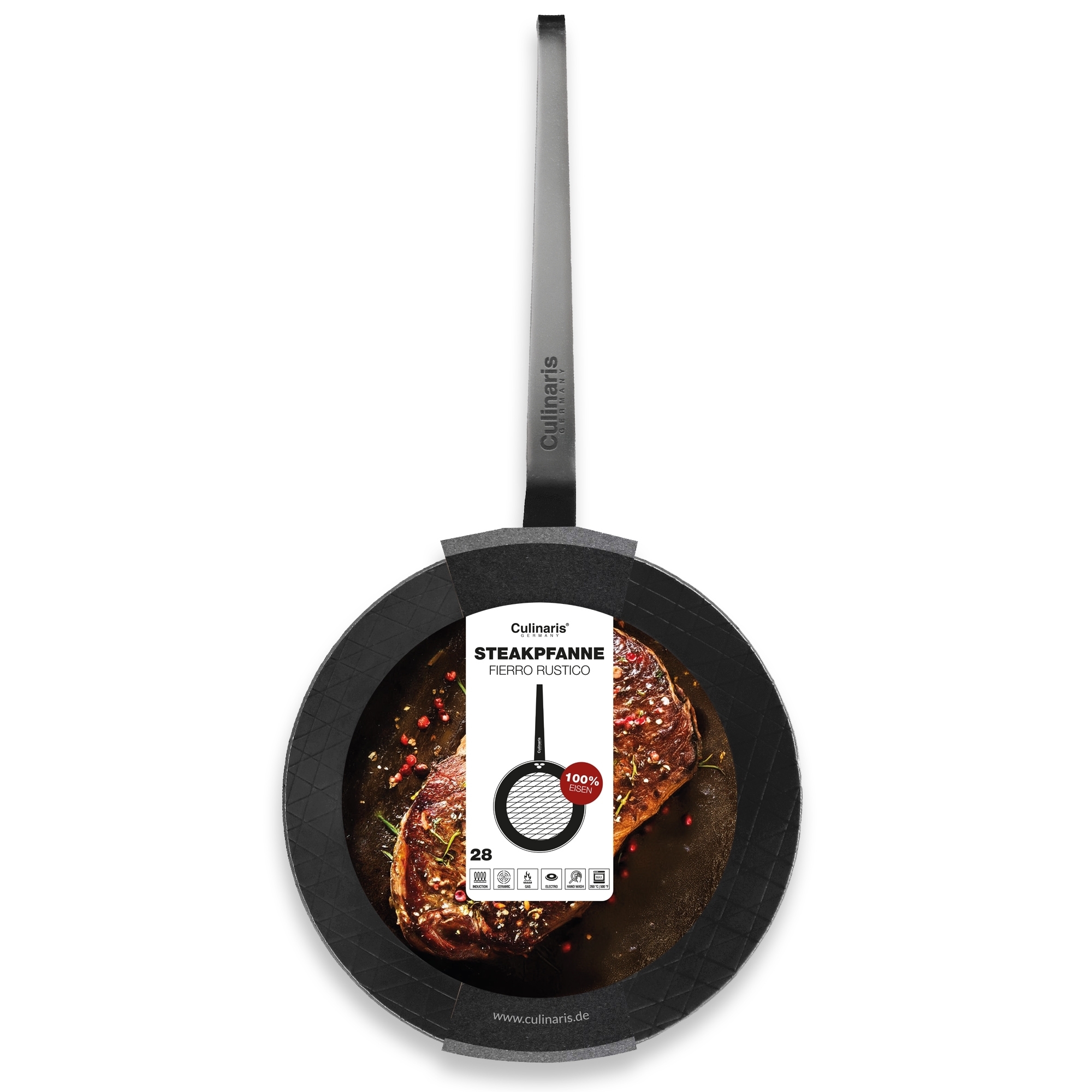 Steak Pan - Fierro Rustico - 28 cm - Seasoning | Culinaris