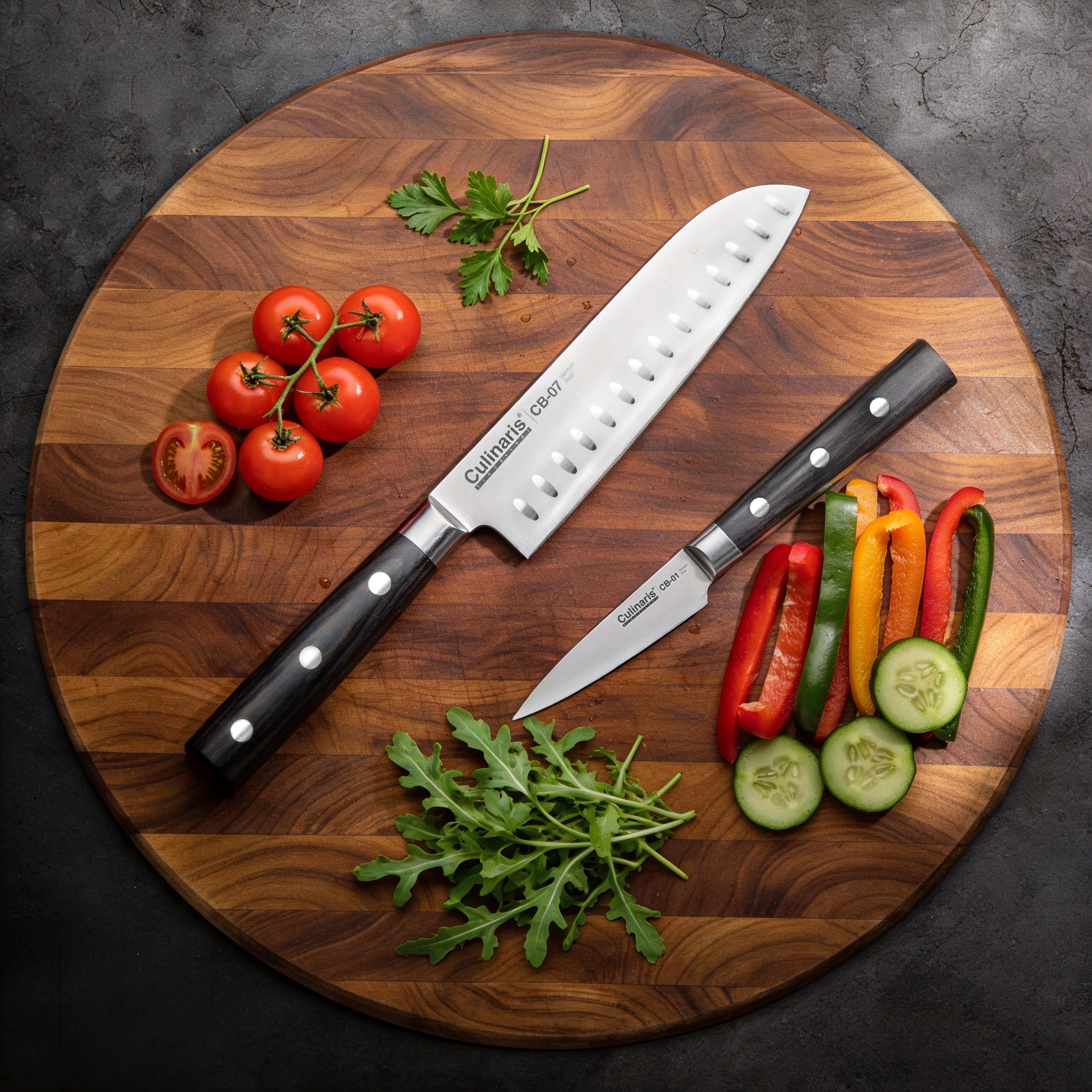 Santoku large - Black Serie - 18 cm - CB-07 | Culinaris